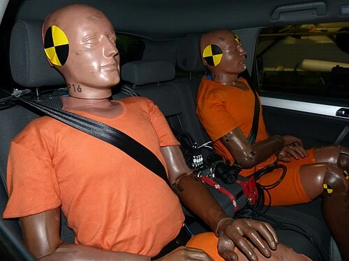 Hybrid II crash test dummies