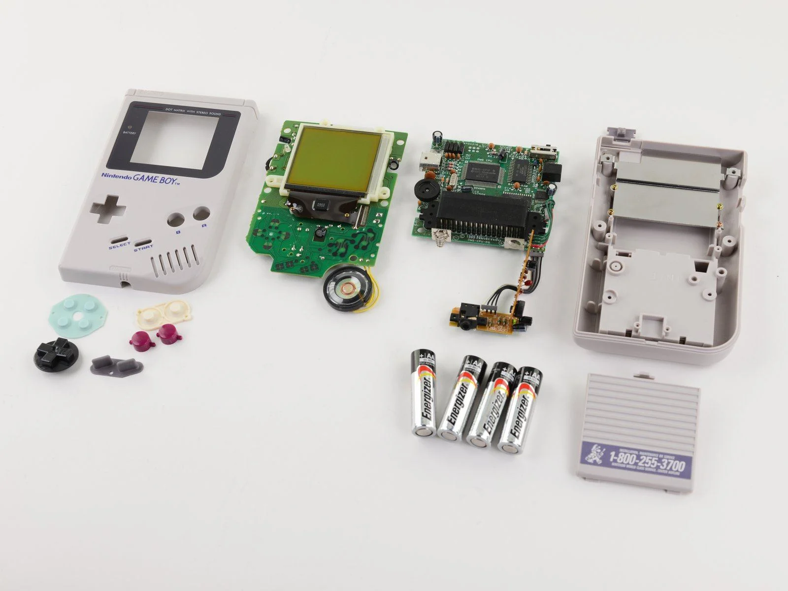 A disassembled game boy
